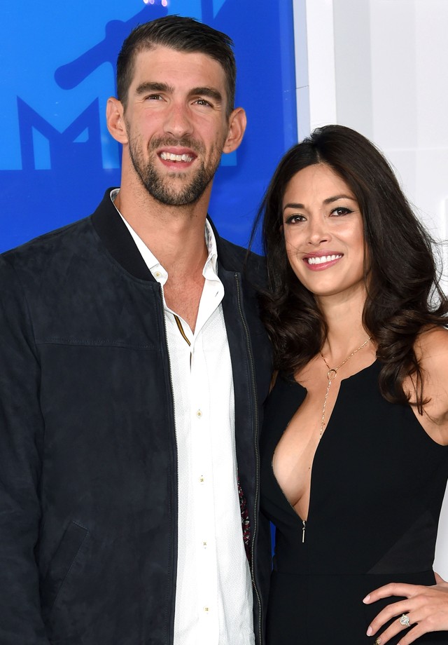 Michael Phelps e a noiva, Nicole Johnson (Foto: Getty Images)