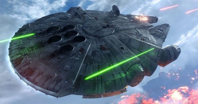 Millenium Falcon em Star Wars Battlefront (Foto: Divulgação/EA)