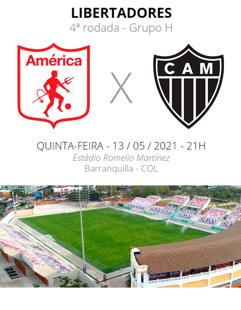 América Vs. Atlético Mineiro / America Mg X Atletico Mg ...