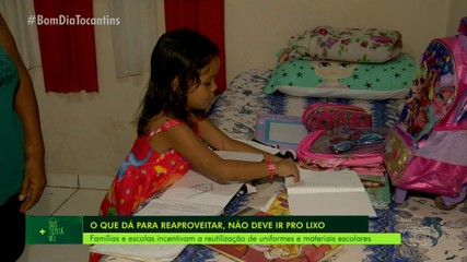 Famílias e escolas incentivam a reutilização de uniformes e materiais escolares