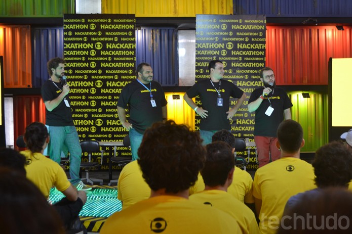 Felipe Andreoli apresenta o Hackahton Globo; são 50 participantes selecionados (Foto: Melissa Cruz / TechTudo)