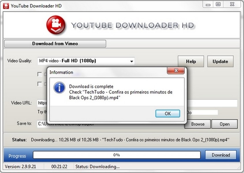 downloading youtube downloader hd