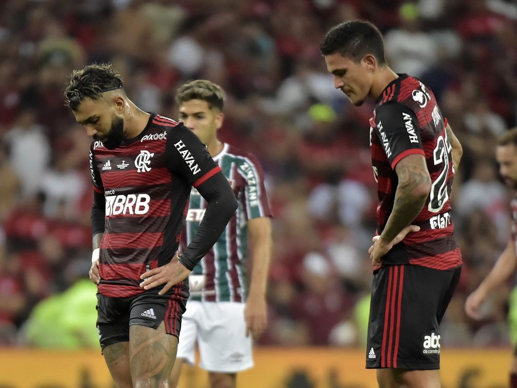 Gabigol e Pedro na final do Carioca, entre Flamengo e Fluminense — Foto: André Durão
