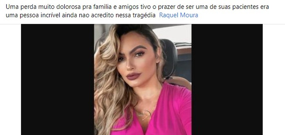 Paciente de dentista encontrada morta posta homenagem nas redes sociais em RO — Foto: Redes Sociais/Reprodução