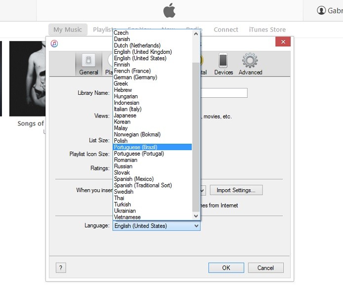 Para ativar o idioma, não esqueça de fechar o iTunes (Foto: Reprodução/Gabriel Ribeiro)