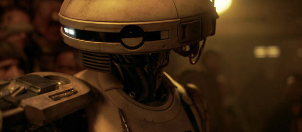 A androide L3, melhor personagem de Han Solo (na minha opinião, que fique claro) (Foto: Divulgação/Disney)