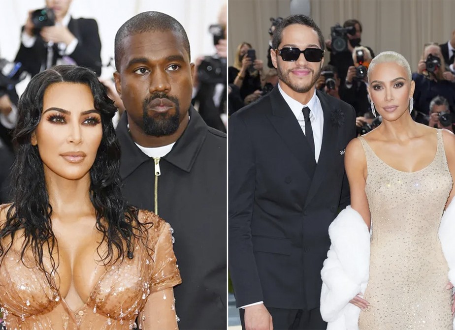 Kim Kardashian relembrou as brigas públicas entre Kanye West e seu ex-namorado, Pete Davidson