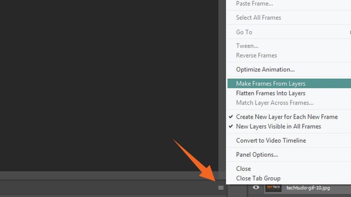 Adicione as outras imagens do GIF na timeline do Photoshop (Foto: Reprodução/Tais Carvalho) Adicione as outras imagens do GIF na timeline do Photoshop (Foto: Reprodução/Tais Carvalho)