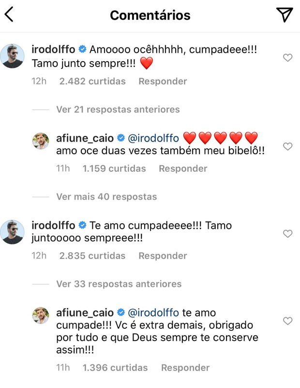 Caio e Rodolffo se reencontram após BBB (Foto: Reprodução/Instagram)