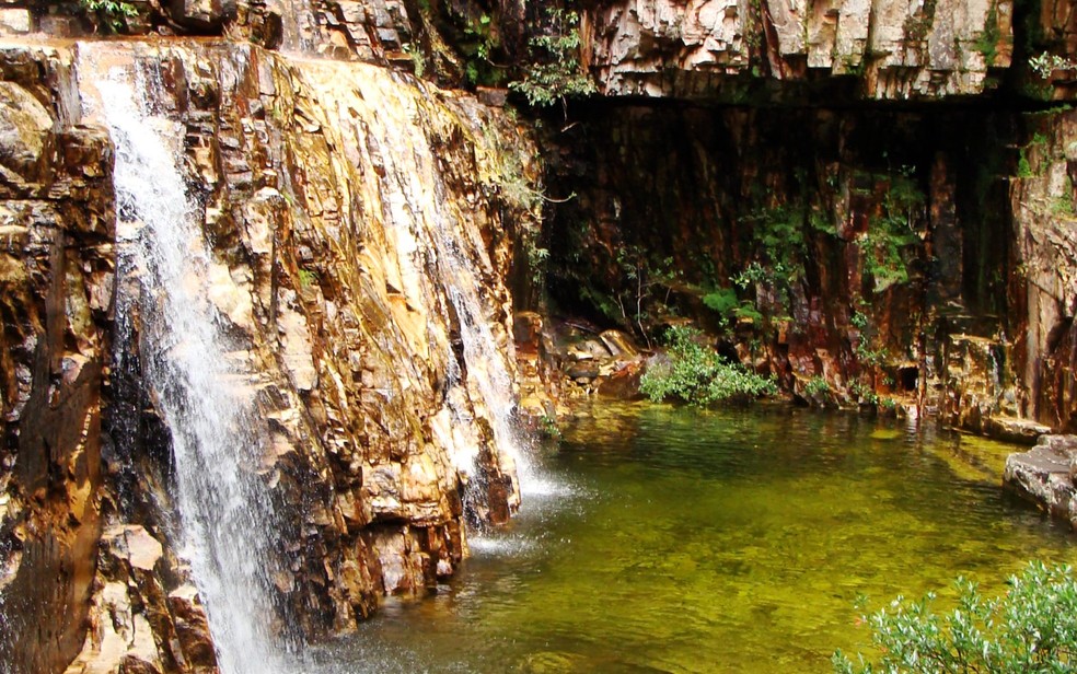 Cachoeira dos Dragões em Pirenópolis — Foto: Reprodução/Prefeitura de Pirenópolis