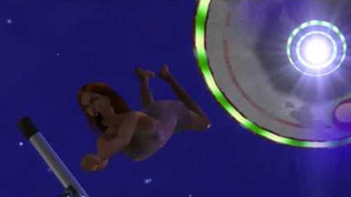 Alienígenas e discos voadores se tornaram comuns na série depois de The Sims 2 (Foto: Reprodução/YouTube)