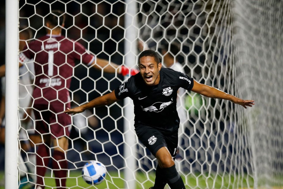 Ytalo marcou o primeiro gol do Bragantino na Libertadores — Foto: Ari Ferreira/Red Bull Bragantino