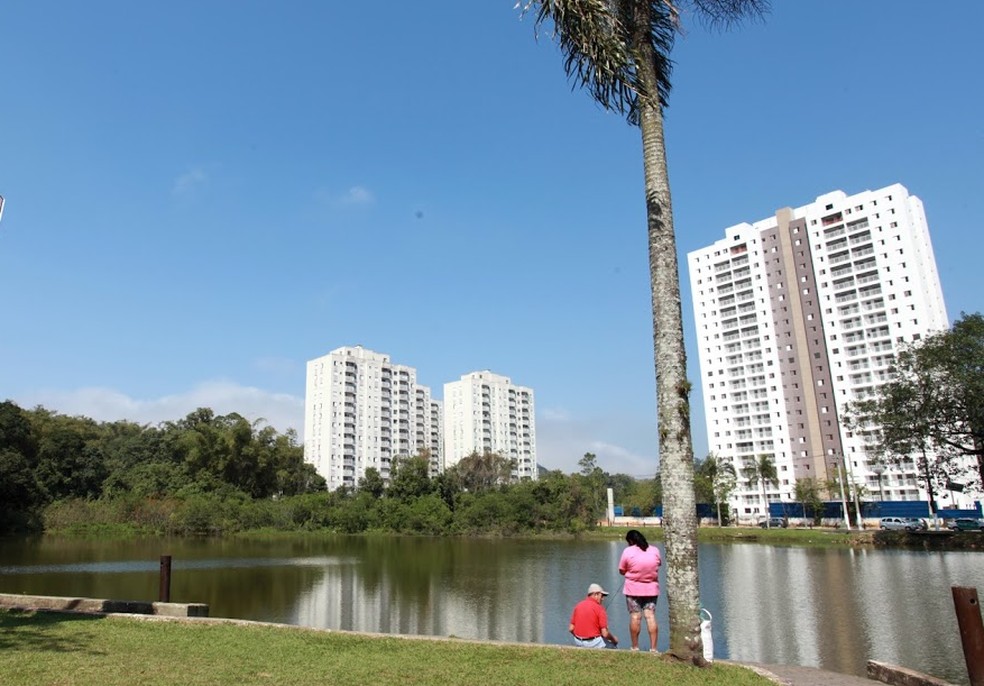 Lagoa da Saudade localiza-se em morro de Santos, SP (Foto: Divulgação/Prefeitura de Santos )