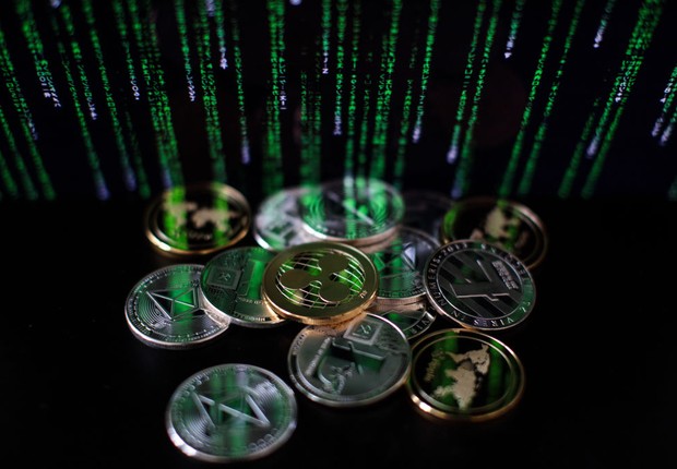 criptomoedas litecoin, ripple e ethereum  (Foto: Jack Taylor/Getty Images)