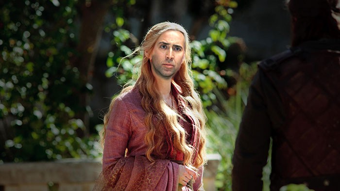 Nicolas Cage como Cersei Lannister (Foto: Reprodução/CarlosDanger100)