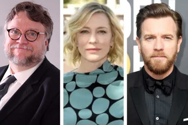 Guillermo del Toro, Cate Blanchett e Ewan McGregor (Foto: Getty Images)
