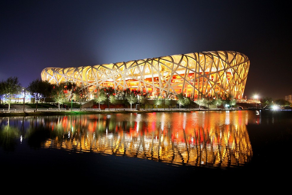 Estádio Ninho do Pássaro em Pequim, na China — Foto: Feng Li / Getty Images
