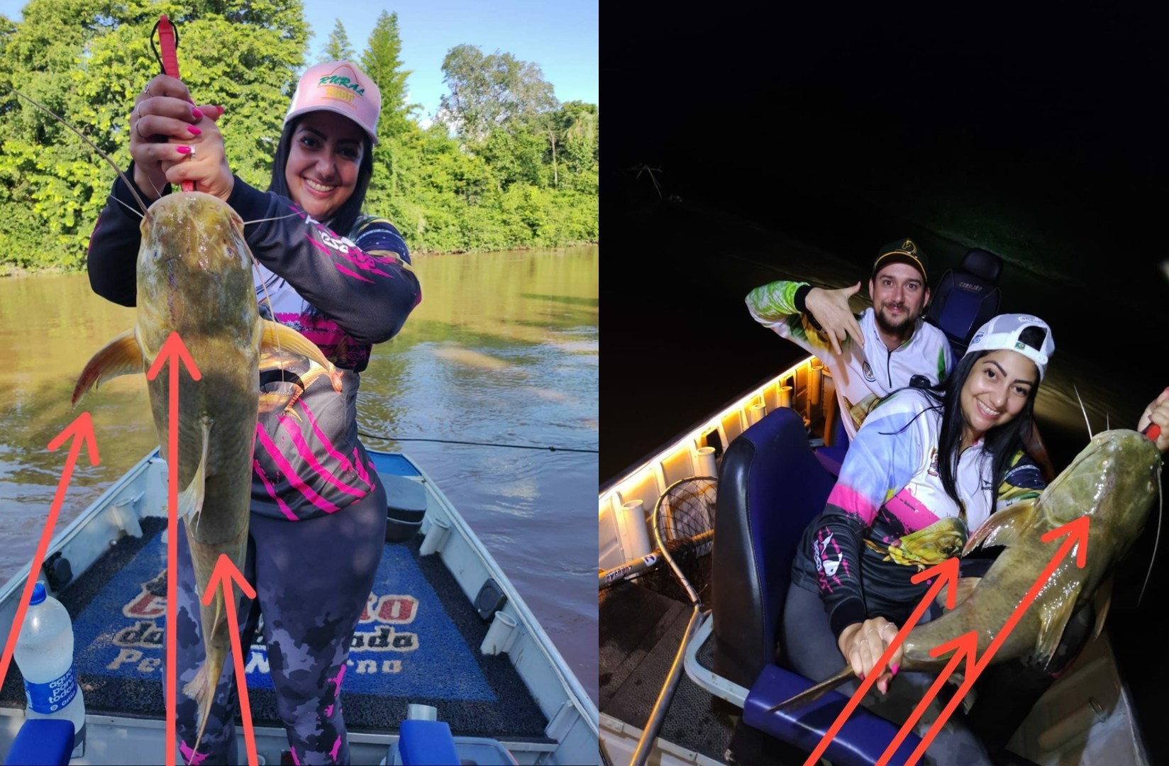 
História de pescador? Veterinária fisga duas vezes o 'mesmo peixe', em pontos e horários diferentes, no mesmo rio 