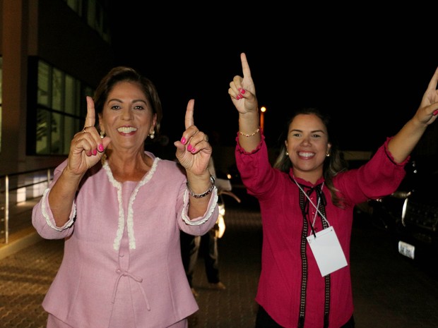 RN - Mossoró - Rosalba Ciarlini (PP) e Nayara Gadelha (Foto: Marcelino Neto/G1)