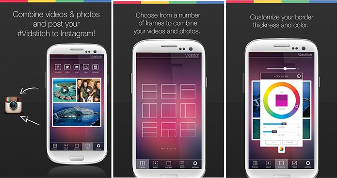 Vidstitch oferece colagens com fotos e v?deos para o Instagram e Vine (Foto: Divulga??o/Play Store)