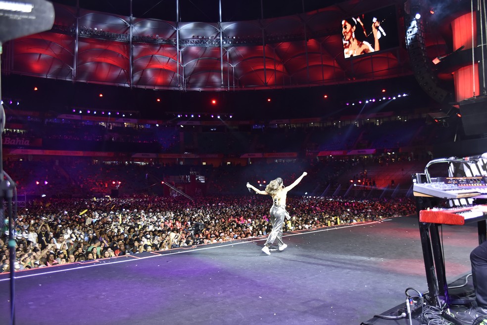 Anitta no palco da Arena Fonte Nova (Foto: Elias Dantas/Ag. Haack)