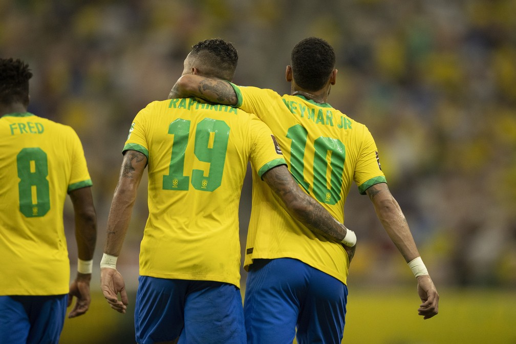 Brasil entra no ano da Copa com novas opes, como Raphinha, mas ainda algumas lacunas a preencher  Foto:  Lucas Figueiredo/CBF