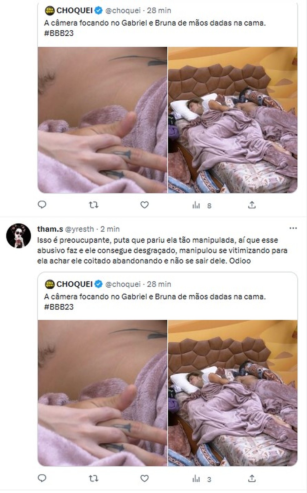 Internautas opinam sobre rela&ccedil;&atilde;o de Bruna e Gabriel &mdash; Foto: Reprodu&ccedil;&atilde;o/Instagram