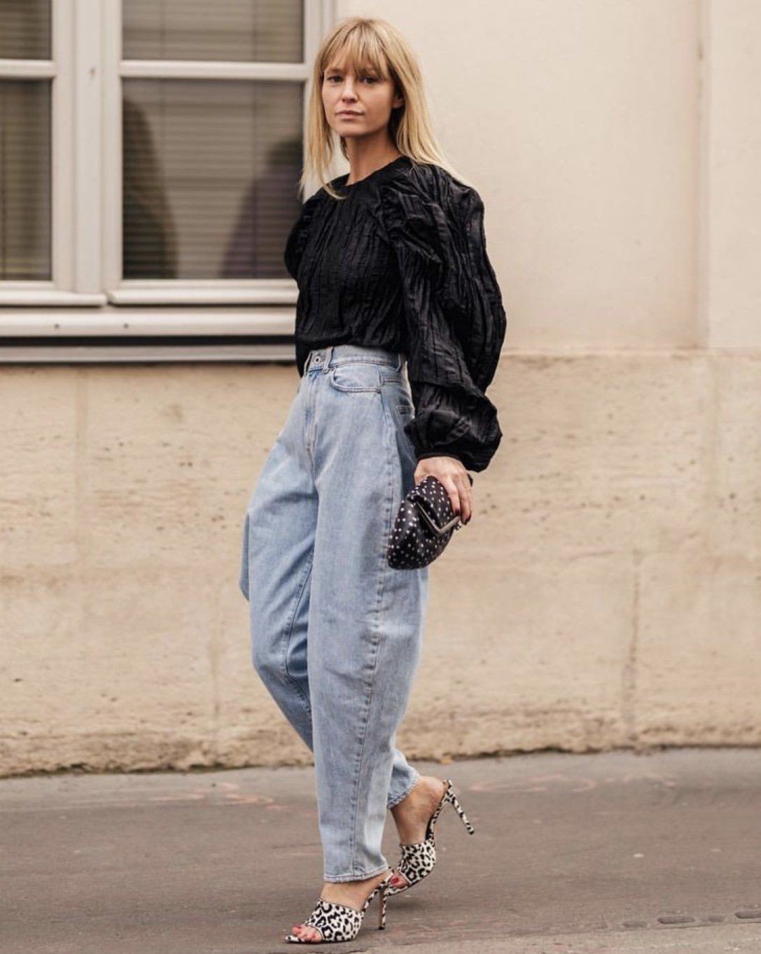Jeans slouchy no street style (Foto: Pinterest)