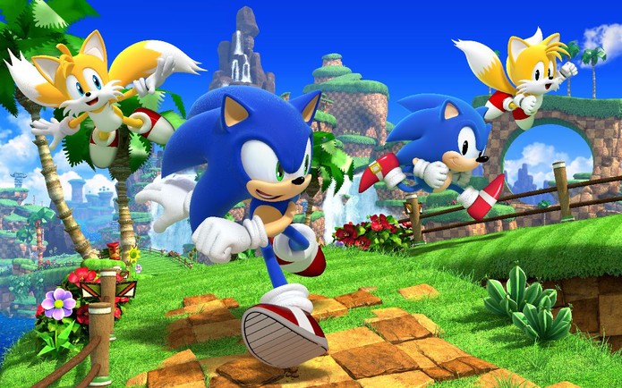 Dois Sonic se encontram em Generations (Foto: Divulgação/Sega)