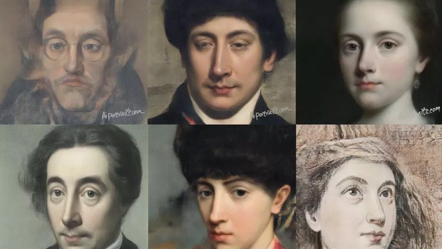 Retratos renascentistas feitos pelo site AI Portraits Ars (Foto: Reprodução)