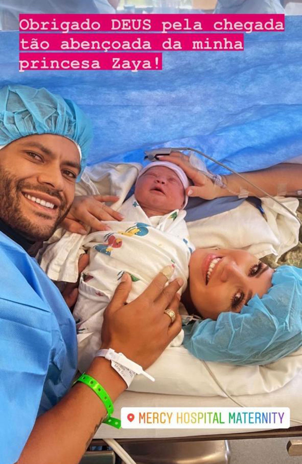 Hulk Paraíba anuncia nascimento de Zaya  (Foto: Reprodução/Instagram)