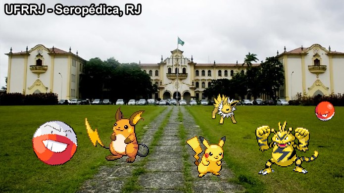 Campus de Universidades são ótimos locais para capturar pokémons Elétricos em Pokémon Go (Foto: Reprodução/Rafael Monteiro)