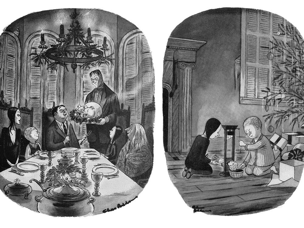 Ilustrações dos quadrinhos de Charles Addams (Foto: Reprodução)