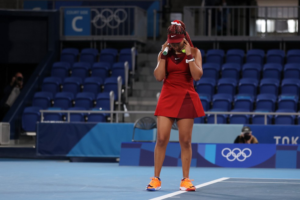 Naomi Osaka perde nas oitavas para a tcheca Marketa Vondrousova — Foto: David Ramos/Getty Images