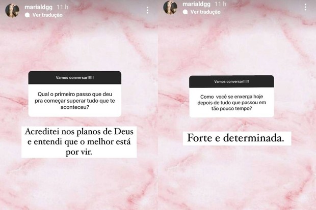 Maria Lina Deggan responde a seguidores (Foto: Reprodução/Instagram)