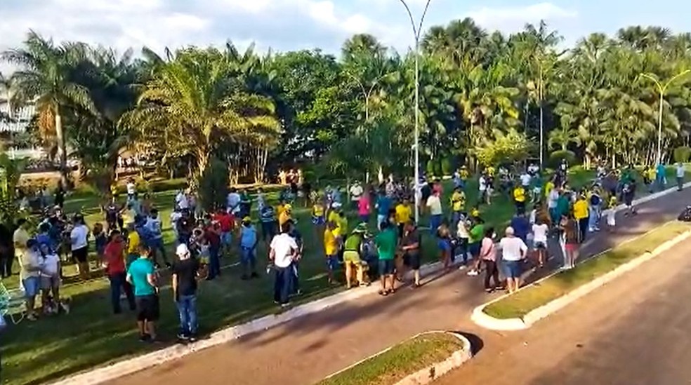 Manifestação em apoio ao governo em Gurupi (TO) — Foto: Reprodução