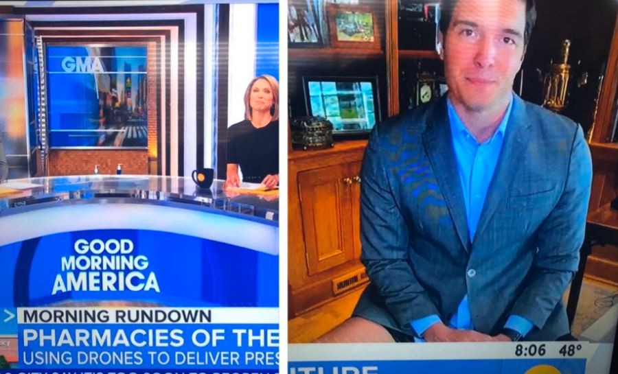 O repórter Will Reeve durante o programa Good Morning America (Foto: Reprodução / Twitter)