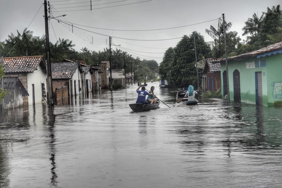 ApÃ³s as chuvas, vÃ¡rias casas foram atingidas pelo volume de Ã¡gua em Boa Vista do Gurupi â Foto: Ascom/Prefeitura de Boa Vista do Gurupi