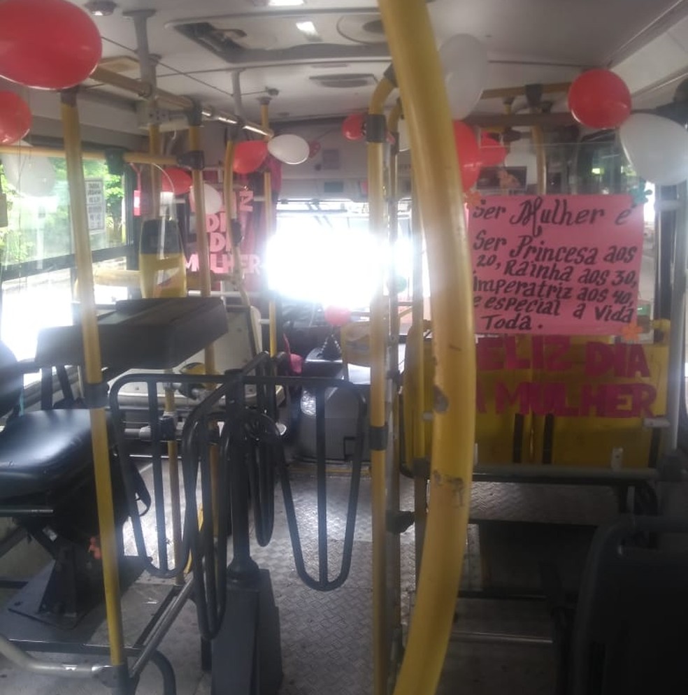  Para a motorista Valeria Sousa, o singelo ato de deixar o ônibus mais alegre já é um começo para deixar as pessoas mais felizes no dia a dia. — Foto: Arquivo Pessoal