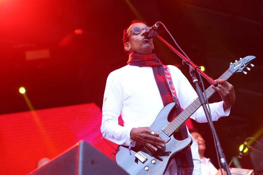 O cantor e compositor Jorge Ben Jor, em show no festival Rock The Mountain, em novembro de 2022