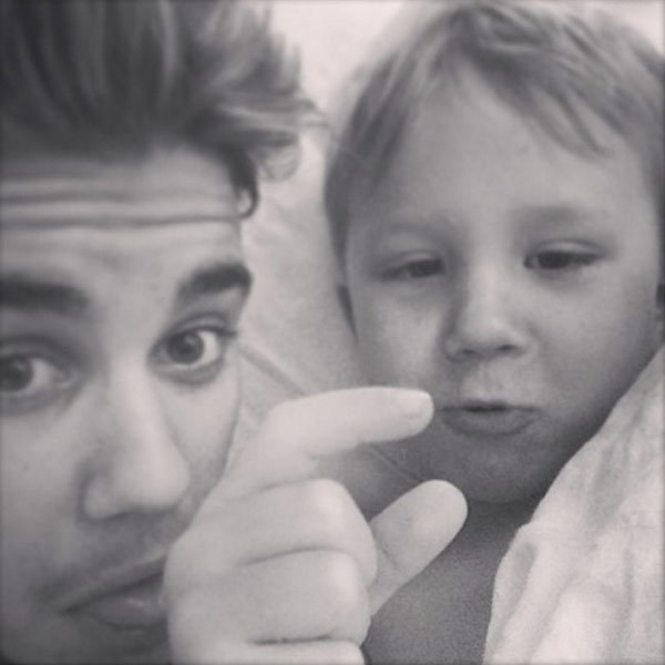 Justin e Jaxon Bieber (Foto: Instagram)