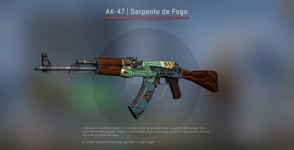 AK-47 | Fire Serpent â Foto: ReproduÃ§Ã£o/Valve