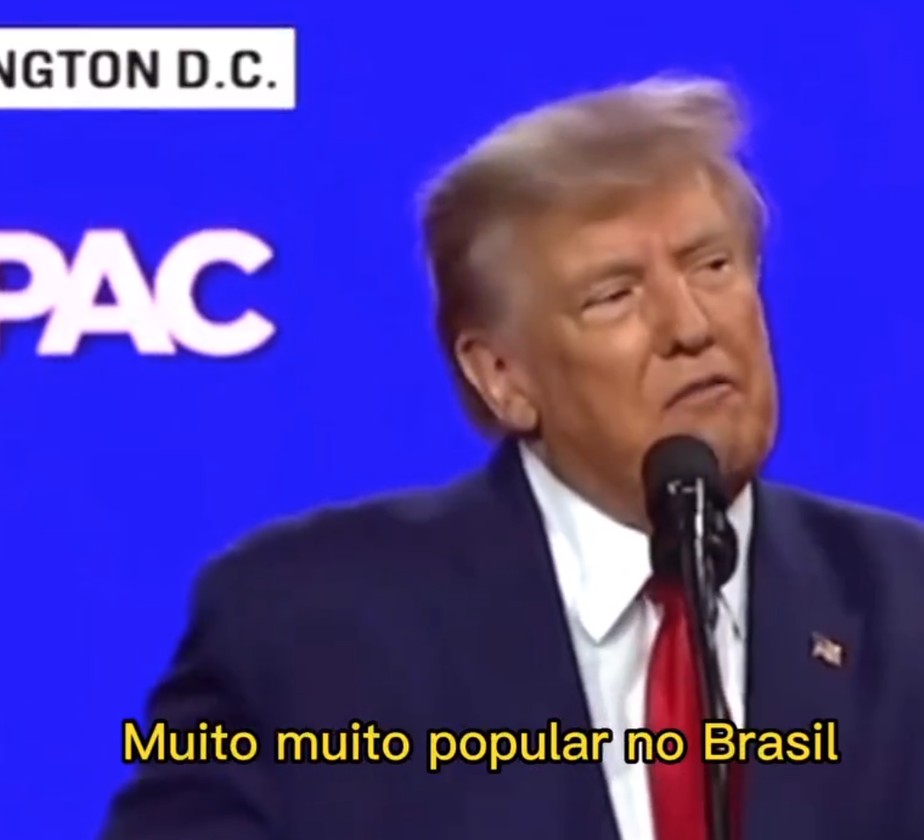 Eduardo compartilha vídeo em que Trump diz que Bolsonaro é um homem muito popular no Brasil e na América do Sul