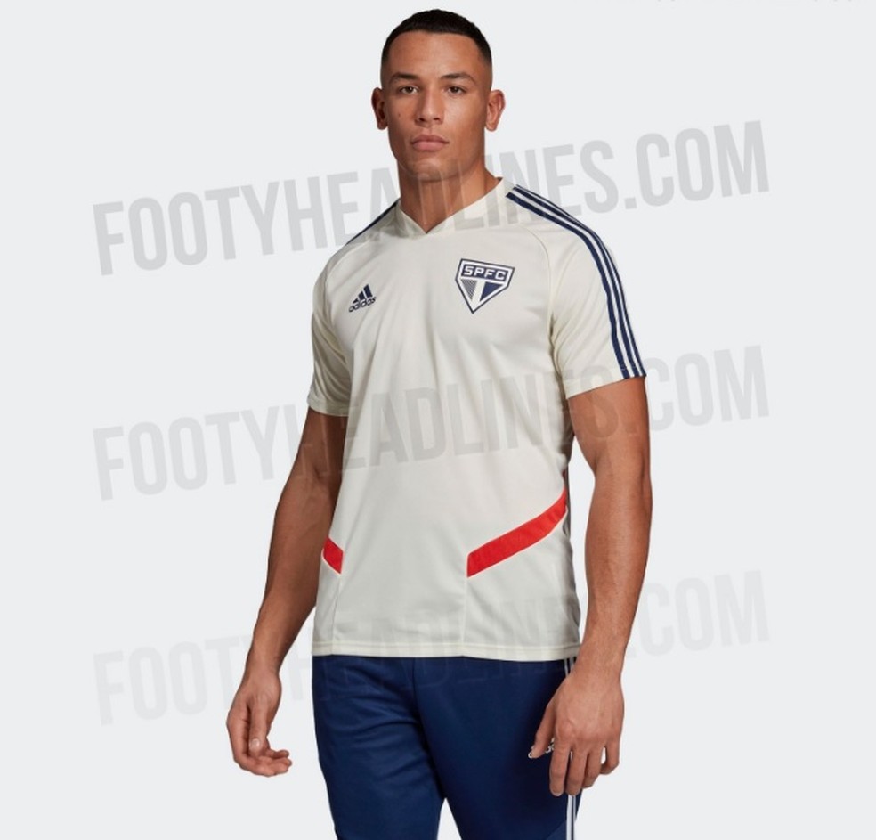 Possível nova camisa de treino do São Paulo — Foto: Reprodução / footyheadlines.com