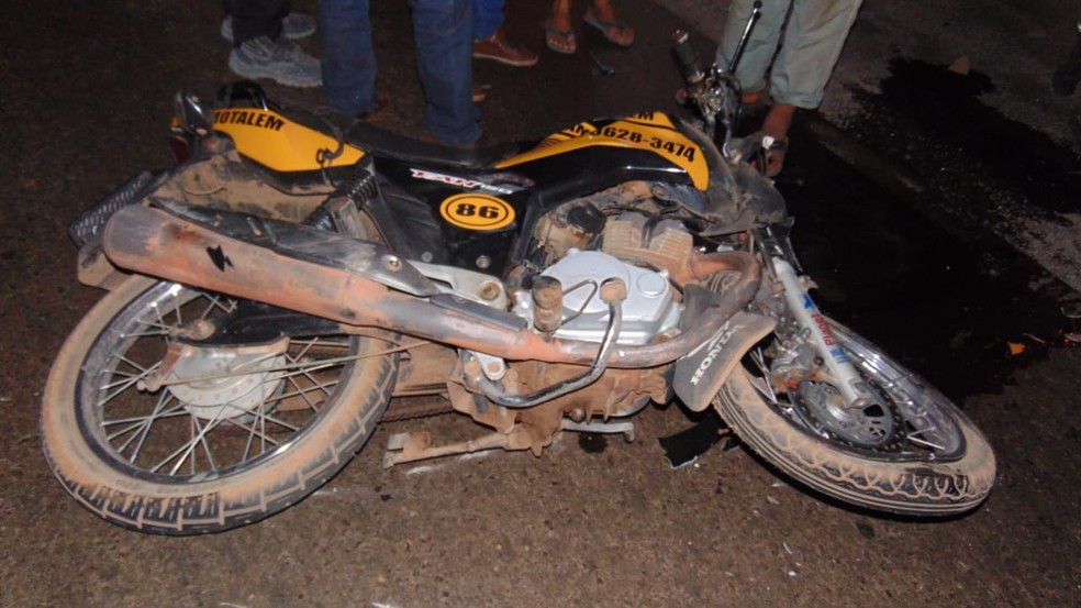 Mototaxista morreu em batida na Bahia â?? Foto: Blogbraga/RepÃ³rter Edivaldo Braga