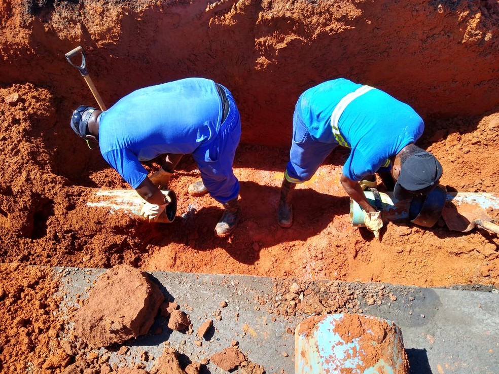 Reparo feito pela Coden ambiental, em Nova Odessa — Foto: Divulgação