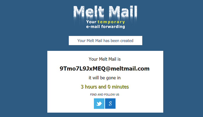 Melt Mail permite programar expiração da conta (Foto: Reprodução/Paulo Alves)