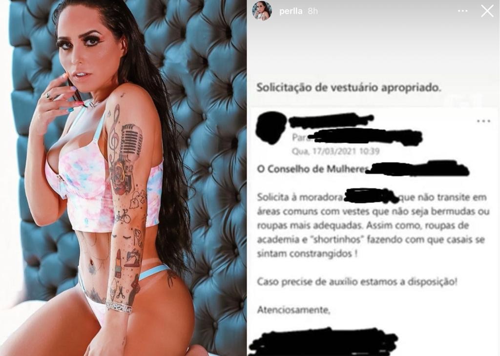 Perlla usou print do comunicado de uma moradora do DF como se fosse dela (Foto: Reprodução/ Instagram)