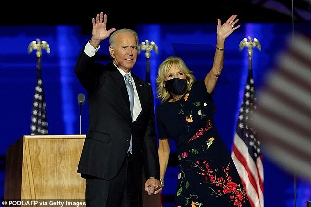 Jill e Joe, presidente eleito dos Estados Unidos (Foto: Reprodução/Daily Mail)