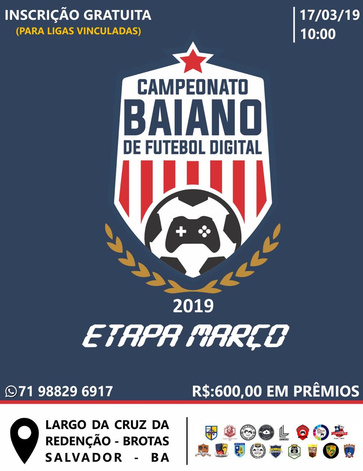 Etapa março do Campeonato Baiano de Futebol Digital é realizada em 